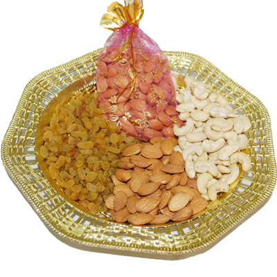 "Dryfruit Thali - Code DT08-code006 - Click here to View more details about this Product